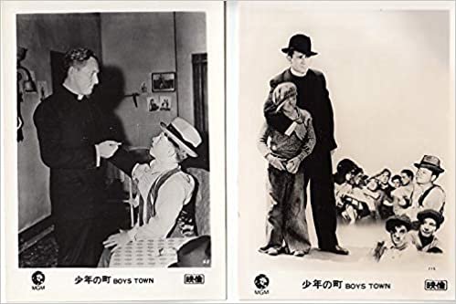 ダウンロード  takasu 885)　映画白黒写真10枚組セット [少年の町　MGM映画配給　]スペンサー・トレイシー、ニッキー・ルーニー　キャビネ版2回目公開版袋付　当時物本物 本