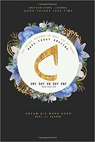 indir Inspirational Journal Good Things Take Time The Future Depends On What You Do Today Make Today Amazing One Day Or Day One You Decide Dream Big Work ... Monogram Bullet Journal Letter C, Band 1)