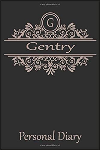 indir G Gentry Personal Diary: Cute Initial Monogram Letter Blank Lined Paper Personalized Notebook For Writing &amp; Note Taking Composition Journal