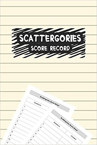 تحميل Scattergories Score Record: MY Scattergories Score game record sheet Keeper, Tracker - Paper &amp; Pencil Party Game For 8 Years Old and up
