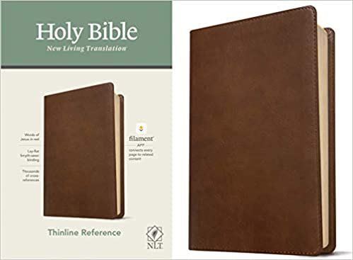 Holy Bible: New Living Translation, Thinline Reference Bible, Rustic Brow, Filament Enabled Edition, Red Letter, Leatherlike