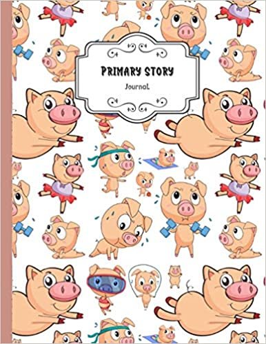 indir Primary Story Journal: Pig Kindergarten Journal with Drawing Area | Composition Notebook with Dotted Midline and Picture Space | Grade Level K-2 ... for Kids | Perfect for Homeschool Children