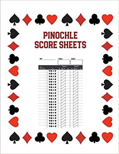 Pinochle Score Sheets: Keep Track Of Games Scoring Card Game Notebook