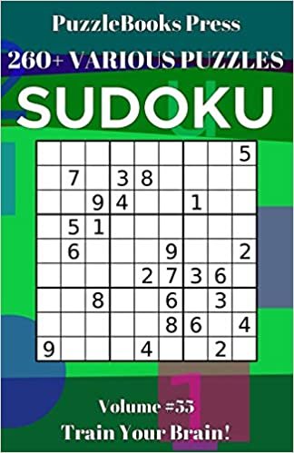 تحميل PuzzleBooks Press Sudoku 260+ Various Puzzles Volume 55: Train Your Brain!