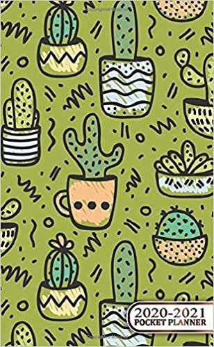 Pocket Planner 2020-2021: Teacup Potted Cactus Two Year Monthly Planner & Schedule Agenda - Nifty 2 Year Organizer & Calendar with Inspirational Quotes, Phone Book, U.S. Holidays, Vision Board & Notes indir
