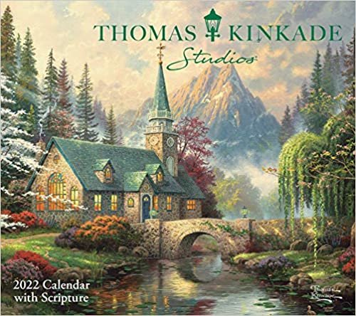 ダウンロード  Thomas Kinkade Studios 2022 Deluxe Wall Calendar with Scripture 本
