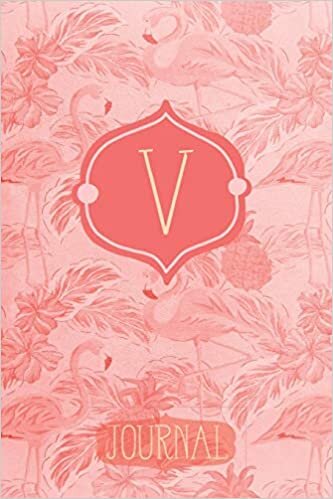 indir V Journal: Pink Flamingo Letter V Monogram Journal | Decorated Interior