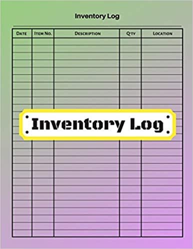 Inventory log: V.1 - Inventory Tracking Book, Inventory Management and Control, Small Business Bookkeeping / double-sided perfect binding, non-perforated indir
