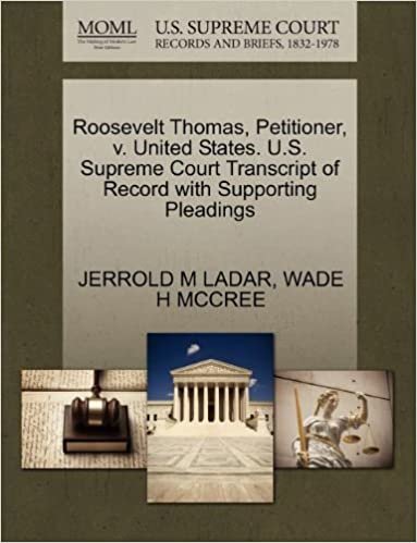 Roosevelt Thomas, Petitioner, v. United States. U.S. Supreme Court Transcript of Record with Supporting Pleadings indir