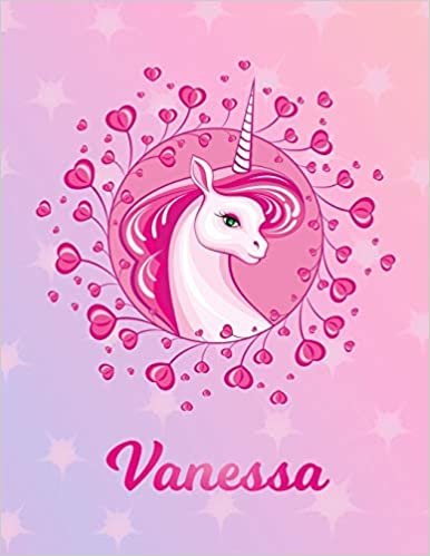 indir Vanessa: Unicorn Sheet Music Note Manuscript Notebook Paper | Magical Horse Personalized Letter V Initial Custom First Name Cover | Musician Composer ... Notepad Notation Guide | Compose Write Songs
