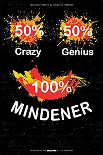 indir 50% Crazy 50% Genius 100% Mindener Notizbuch: Minden Stadt Journal DIN A5 liniert 120 Seiten Geschenk