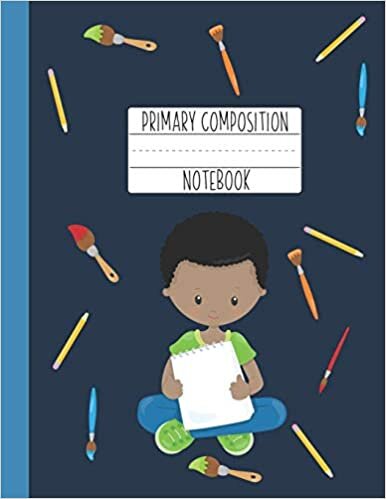 indir Primary Composition Notebook: A Blue Primary Composition Book For Boys Grades K-2 Featuring Handwriting Lines | Gifts For Boys Who Love Art