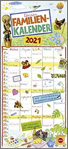 Gabi Kohwagner: Unser Familienkalender Kalender 2021 ダウンロード