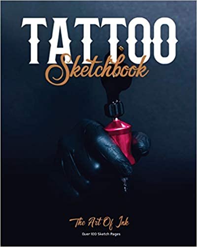 Tattoo Sketchbook: Artist Can Sketch Designs, Record Art Placement, Palette, Design & Details Pad, Notebook, Gift, Drawing Book indir