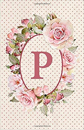 indir P: Vintage Monogram Journal/Notebook, 120 Pages, Lined, 5.5 x 8.5, Soft Cover Matte Finish