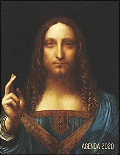 Léonard de Vinci Planificateur 2020: Salvator Mundi (Sauveur du Monde) - Agenda Annuel - Pour l'Organisation à la Maison ou au Bureau - Renaissance Italienne