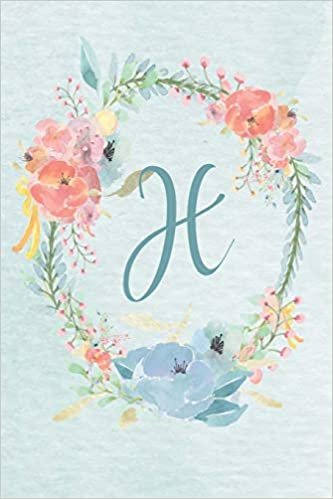 indir Planner Undated 6&quot;x9&quot; - Blue Pink Floral Design - Initial H: Non-dated Weekly and Monthly Day Planner, Calendar, Organizer for Women, Teens – Letter H ... Design 6”x9” Undated Planner Alphabet Series)