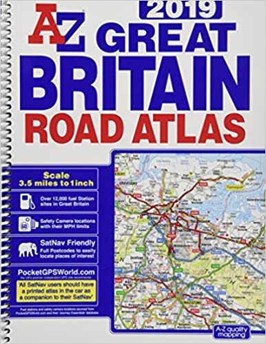 Great Britain Road Atlas 2019 (A4 Spiral) indir