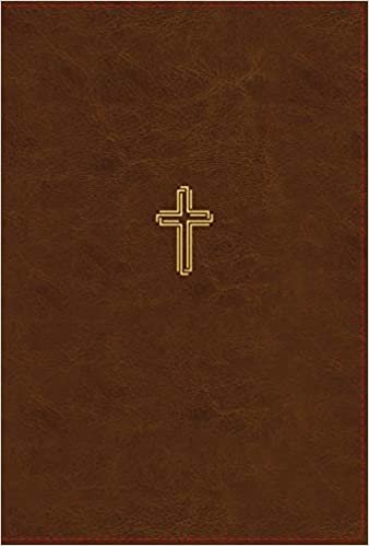 NASB, Thinline Bible, Giant Print, Leathersoft, Brown, Red Letter, 1995 Text, Thumb Indexed, Comfort Print indir
