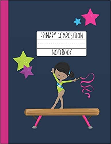 indir Primary Composition Notebook: A Purple Gymnastics Primary Composition Notebook For Girls Grades K-2 Featuring Handwriting Lines