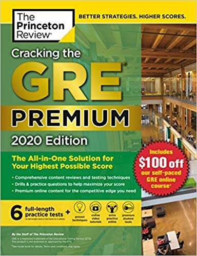 تحميل Cracking the GRE Premium Edition with 6 Practice Tests, 2020