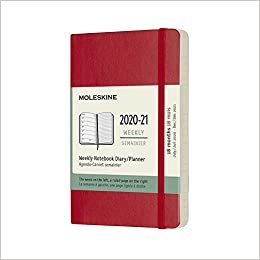 ダウンロード  Moleskine 2020-21 Weekly Planner, 18M, Pocket, Scarlet Red, Soft Cover (3.5 x 5.5) 本