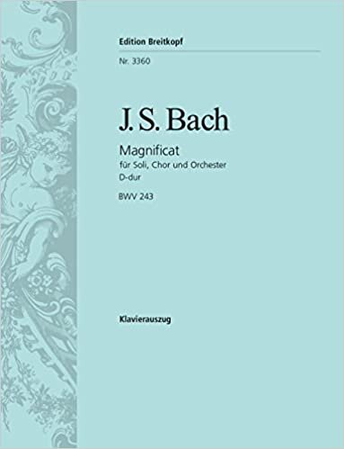 Magnificat in D major (BWV 243) - soloists, mixed choir, oboe d' amore, oboe da caccia, strings and basso continuo - vocal/piano score - (EB 3360) indir
