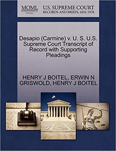 Desapio (Carmine) v. U. S. U.S. Supreme Court Transcript of Record with Supporting Pleadings indir
