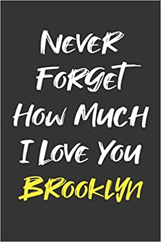 Never Forge How Muc I Love You Brooklyn: Coffee Lovers Blank Lined Journal with Inspirational Quotes, I Love Sister Gift, New Sister Gift, Sister Gift for Women, Gifts for Sisters, Cool Sister Gift
