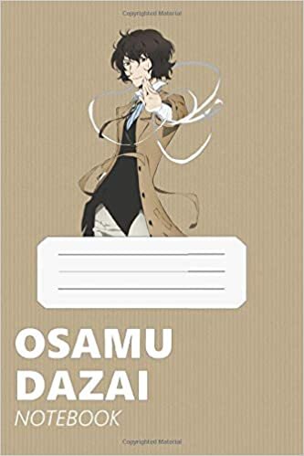indir Osamu Dazai Notebook: Bungo Stray Dogs, Osamu, 112 Lined Pages, 6 x 9 in, Anime Notebook Diamond