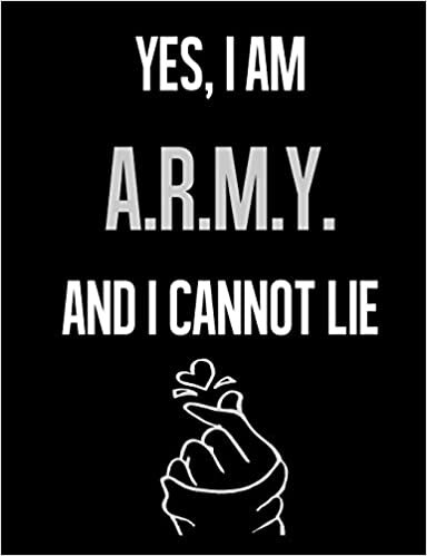 Yes, I Am A.R.M.Y. And I Cannot Lie: Fandom 7.44" x 9.69" Half College Ruled Half Blank 100 Pages indir