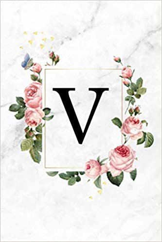 indir Initial Monogram Letter V: Lined Journal &amp; Diary for Writing &amp; Note Taking for Girls and Women 110 Pages 6 x 9 Write Journal Soft Cover Matte Finish