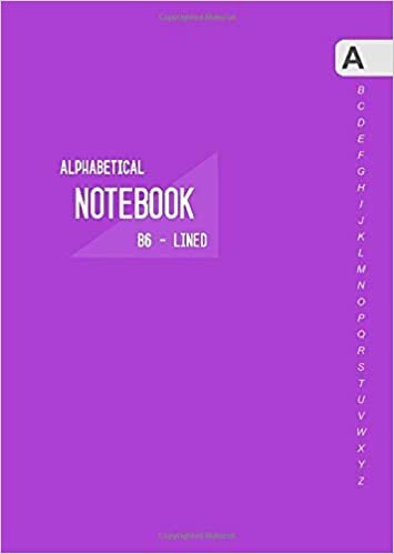 Alphabetical Notebook B6: Small Lined-Journal Organizer with A-Z Tabs Printed | Smart Purple Design indir