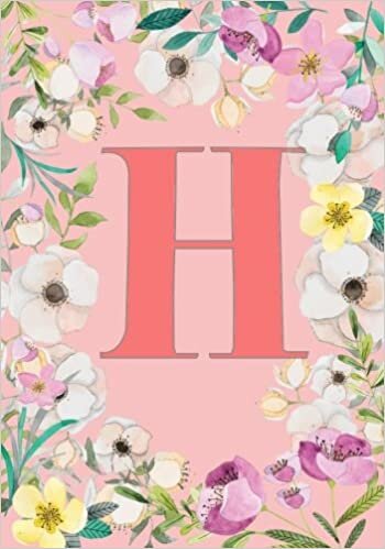indir H: Monogram Pink Blossom, Initial H Notebook (journal, composition, scrapbook) for Notes and Study Paperback 7 x 10: Volume 8 (Monogram Initial name notebook)