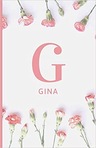 Gina: Dotted Notebook Journal with Pink Monogram Initial Letter G and Name indir
