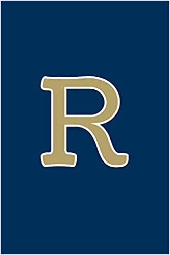 indir R: Monogram Journal, Notebook or Diary. Navy Blue with Gold Alphabet Initial Letter - 6&quot; x 9&quot; 110 College Ruled Blank Lined Pages With Space For Date