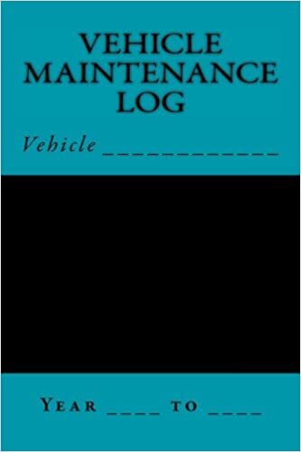 indir Vehicle Maintenance Log: Black and Teal Cover (S M Car Journals)