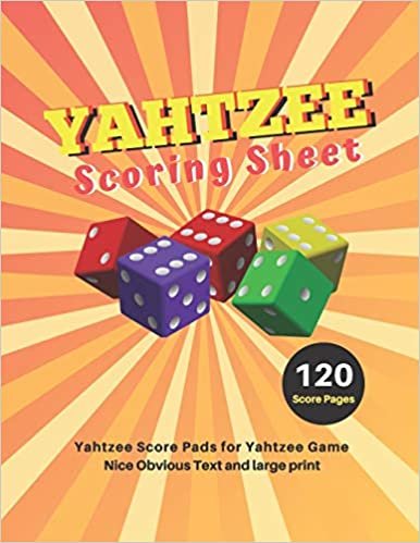 Yahtzee Scoring Sheet: V.28 Yahtzee Score Pads for Yahtzee Game Nice Obvious Text and Large Print Yahtzee Score Card 8.5*11 inch indir
