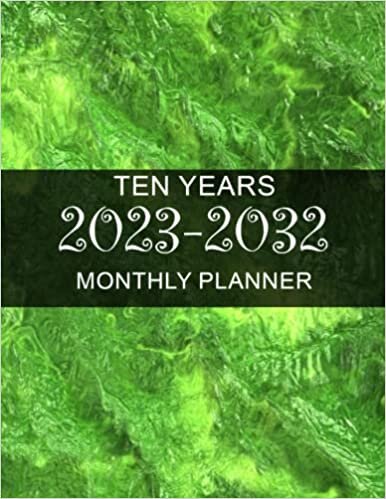 ダウンロード  2023-2032 Planner: Green Marble Ten Year Monthly Planner- 10 Years At a Glance 120 Months Yearly Monthly & Weekly Schedule Organizer ... (Large 10 Years Calendar Planner 2023-2032) 本