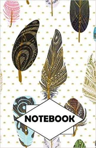 Notebook: Dot-Grid, Graph, Lined, Blank Paper: Feather 9: Small Pocket diary 110 pages, 5.5" x 8.5"