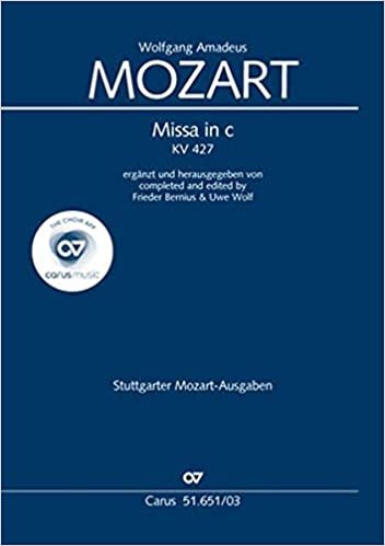 W. A. Mozart: Missa in c KV 427: ergänzt und herausgegeben von Frieder Bernius & Uwe Wolf indir