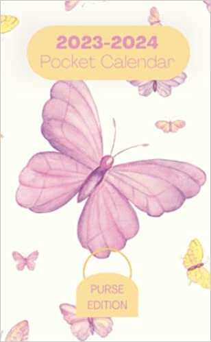 ダウンロード  Pocket Calendar 2023-2024 for Purse: 24 Months Agenda Organizer Schedule | Small Size Calendar | Beautiful Butterflies Cover 本
