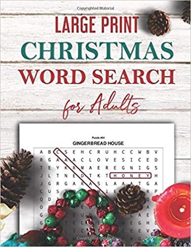 Christmas Word Search for Adults Large Print: Crossword Puzzles Activity Book for Adults. Funny, Xmas Categories. Brain Exercise, Fun and Relaxation in one! A4