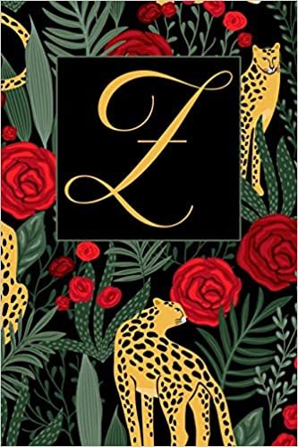indir Z: Letter Z Journal, Exotic Leopards and Roses, Personalized Notebook Monogram Initial, 6 x 9