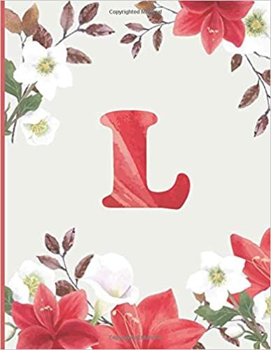 indir L: Calla lily notebook flowers Personalized Initial Letter L Monogram Blank Lined Notebook,Journal for Women And Girls , School Initial Letter L ... red pink flowers gifts for women 8.5 x 11