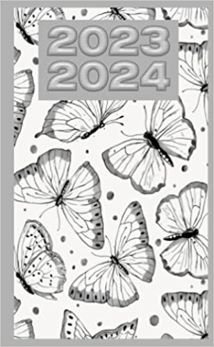Pocket Planner 2023-2024: Butterfly wings Cover, 2 Year Pocket Calendar 2023-2024 For Purse With Notes Section, Contacts, Goals, Passwords And ... 4 X 6.5 Inches. ダウンロード