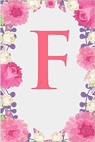 indir F: Letter F Monogram Initials Pink Rose Floral Notebook &amp; Journal