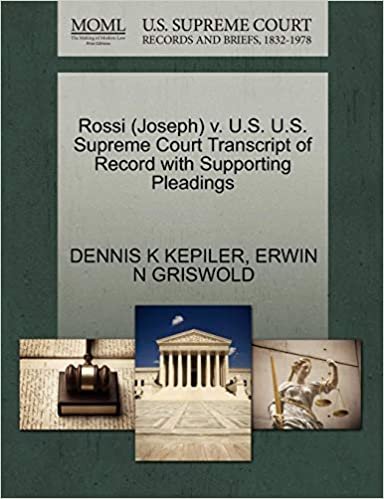 indir Rossi (Joseph) v. U.S. U.S. Supreme Court Transcript of Record with Supporting Pleadings