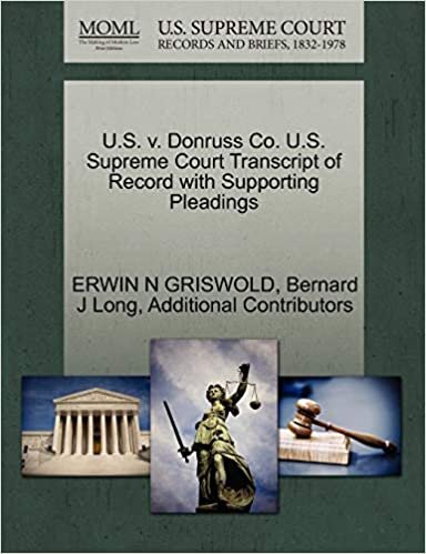indir U.S. v. Donruss Co. U.S. Supreme Court Transcript of Record with Supporting Pleadings