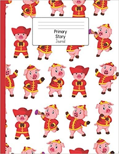 indir Primary Story Journal: Pig Kindergarten Journal with Drawing Area | Composition Notebook with Dotted Midline and Picture Space | Grade Level K-2 ... for Kids | Perfect for Homeschool Children